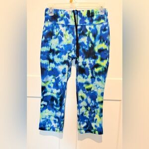 Danskin Blue and Yellow Tie-Dye Leggings